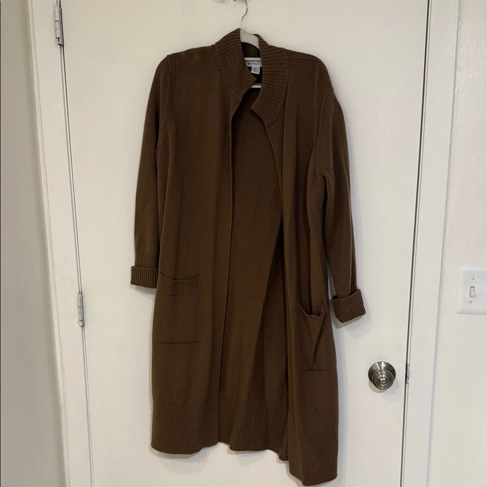 Athleta Tan Ribbed Cardigan - Picture 1 of 3